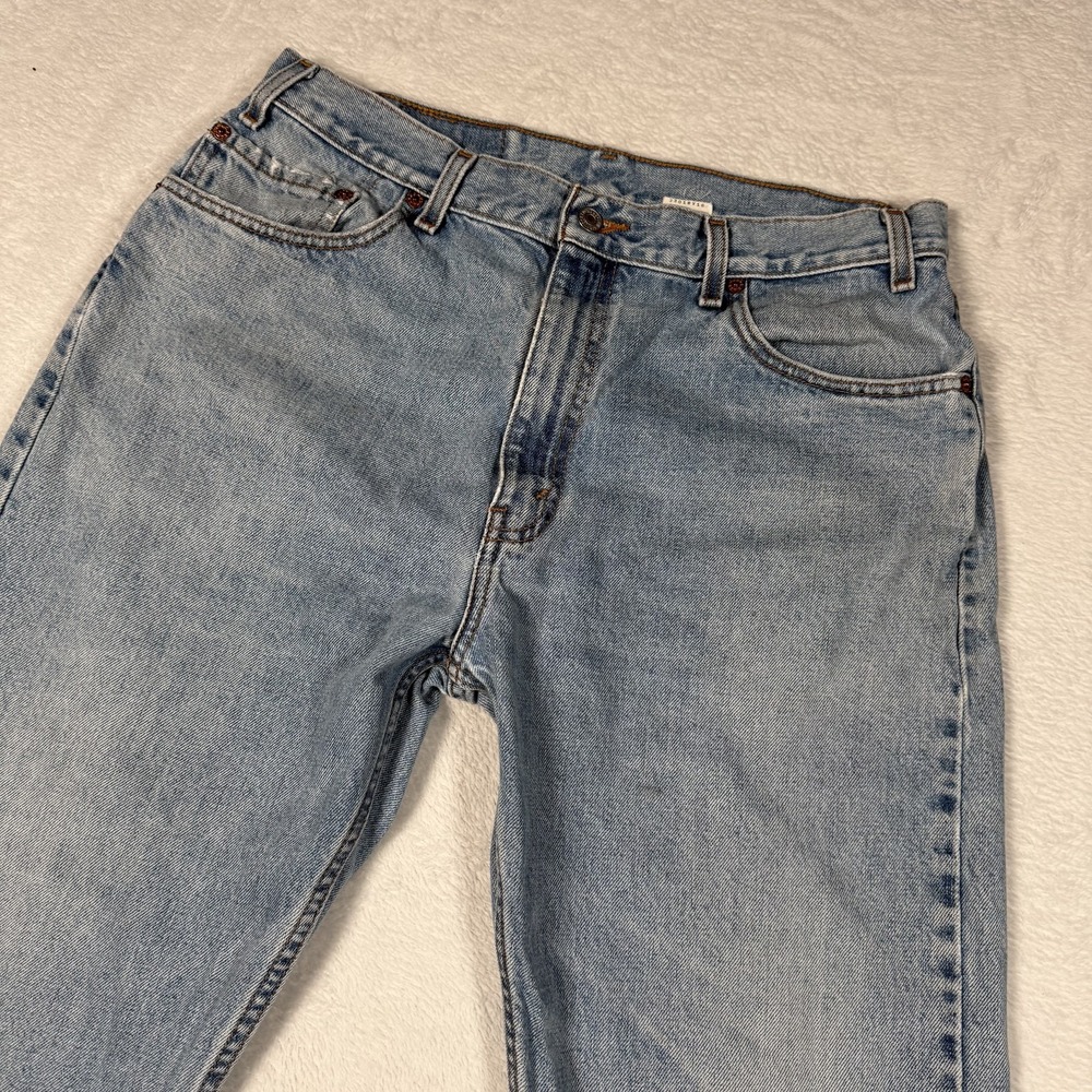 Vintage Levis 505 Jeans Mens 36x30 Blue Regular Fit Straight Leg Light Wash 90s